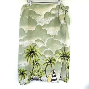 Tommy Bahama Wrap Skirt in Silk Fabric, tropical, vacation